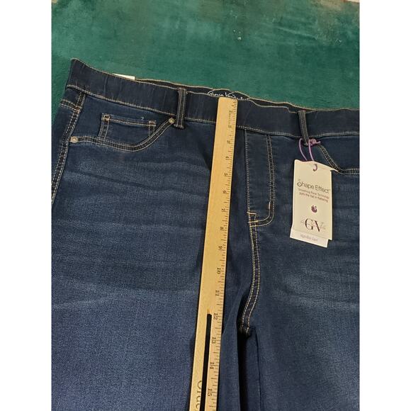 Gloria Vanderbilt Jeans Size 16 W Womens Blue Pants Stretch Pull on Capri NWT - Picture 10 of 16